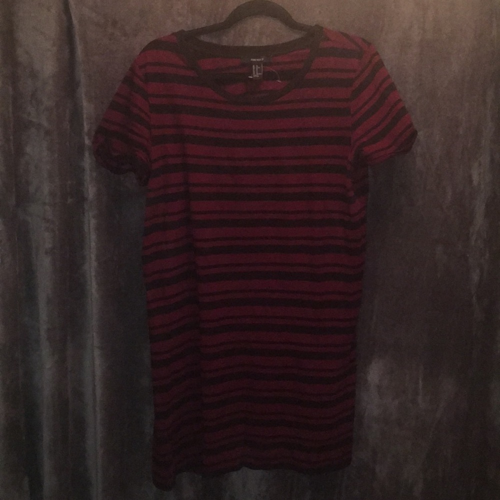 striped t-shirt dress